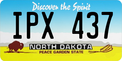 ND license plate IPX437