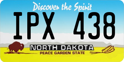 ND license plate IPX438