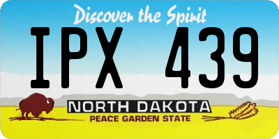 ND license plate IPX439