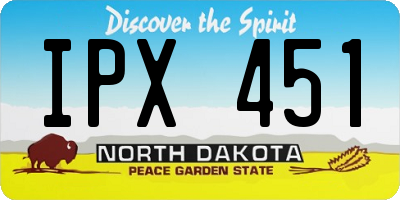 ND license plate IPX451