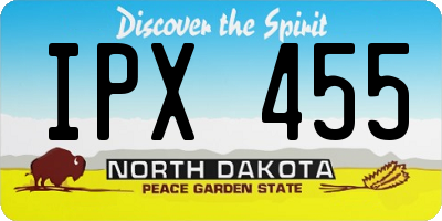 ND license plate IPX455