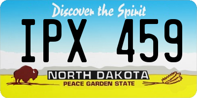 ND license plate IPX459