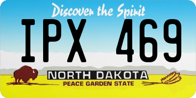 ND license plate IPX469