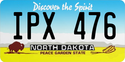 ND license plate IPX476