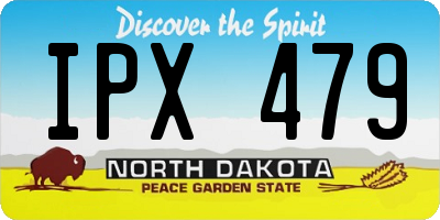 ND license plate IPX479