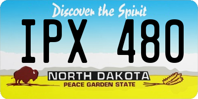 ND license plate IPX480