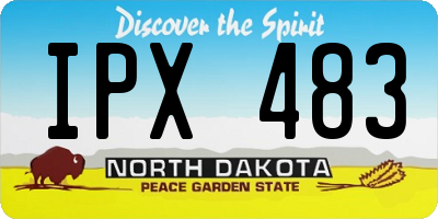 ND license plate IPX483