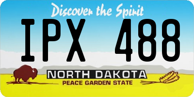 ND license plate IPX488