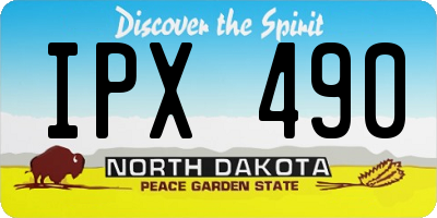 ND license plate IPX490