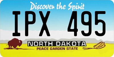 ND license plate IPX495