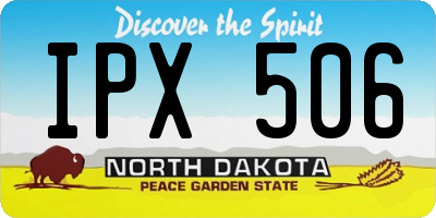 ND license plate IPX506