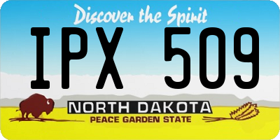 ND license plate IPX509