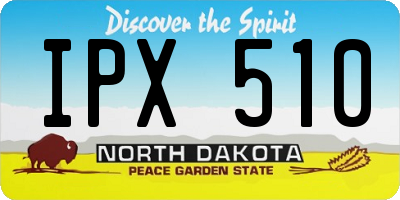 ND license plate IPX510