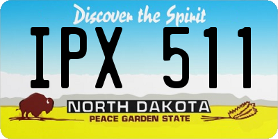 ND license plate IPX511