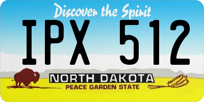 ND license plate IPX512