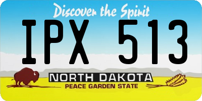 ND license plate IPX513
