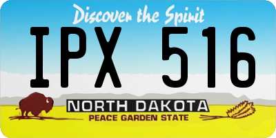 ND license plate IPX516
