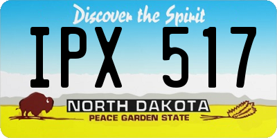 ND license plate IPX517