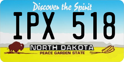 ND license plate IPX518