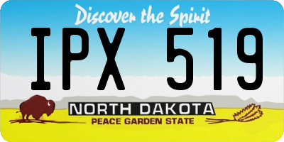 ND license plate IPX519