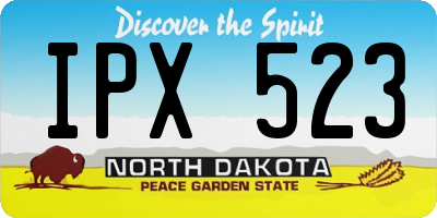 ND license plate IPX523