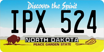 ND license plate IPX524