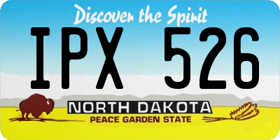 ND license plate IPX526