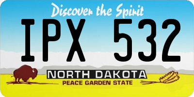 ND license plate IPX532