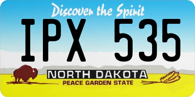 ND license plate IPX535