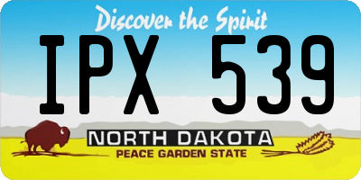 ND license plate IPX539