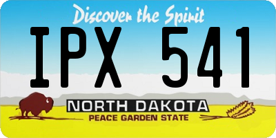 ND license plate IPX541