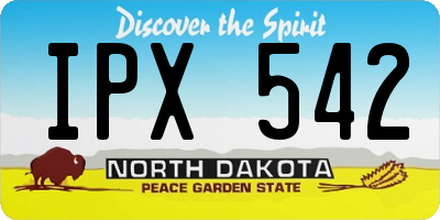 ND license plate IPX542