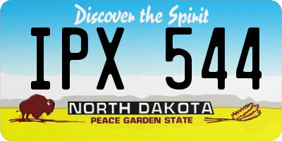 ND license plate IPX544