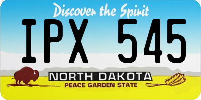 ND license plate IPX545