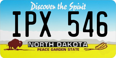 ND license plate IPX546