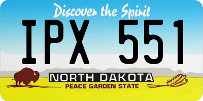 ND license plate IPX551