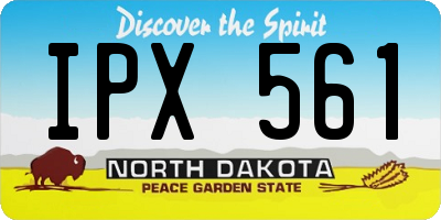 ND license plate IPX561
