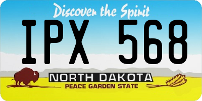 ND license plate IPX568