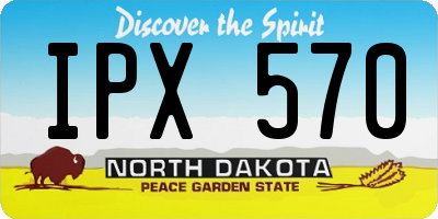 ND license plate IPX570