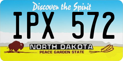 ND license plate IPX572