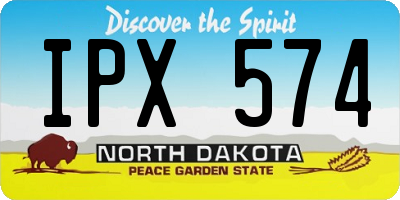 ND license plate IPX574