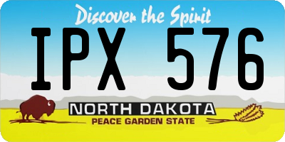 ND license plate IPX576