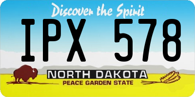 ND license plate IPX578