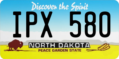 ND license plate IPX580