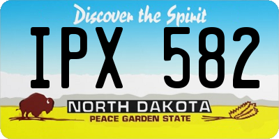 ND license plate IPX582