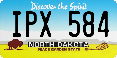 ND license plate IPX584