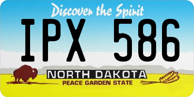 ND license plate IPX586