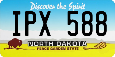 ND license plate IPX588