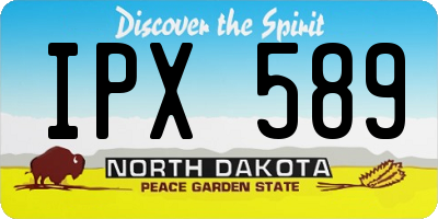 ND license plate IPX589