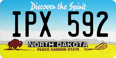 ND license plate IPX592